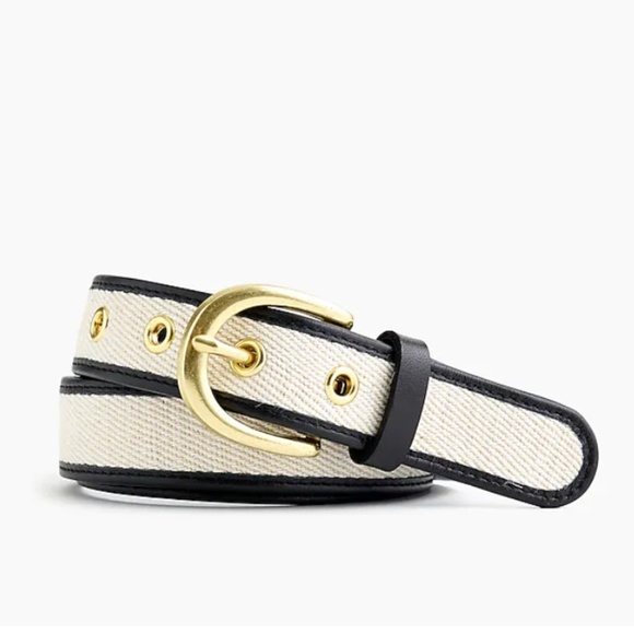 J. Crew Accessories - J. Crew || Canvas + Leather Belt